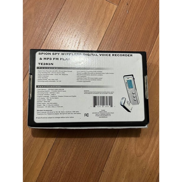 Spion Spy Wireless Voice, Voice Recorder USB Digital With FM MP3 Player 1GB TE28 - Picture 2 of 7